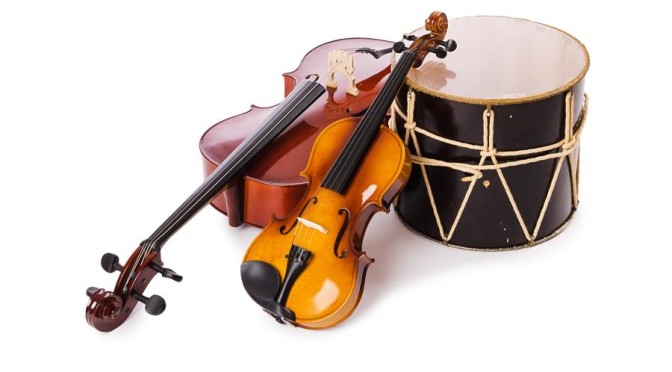 three musical instruments