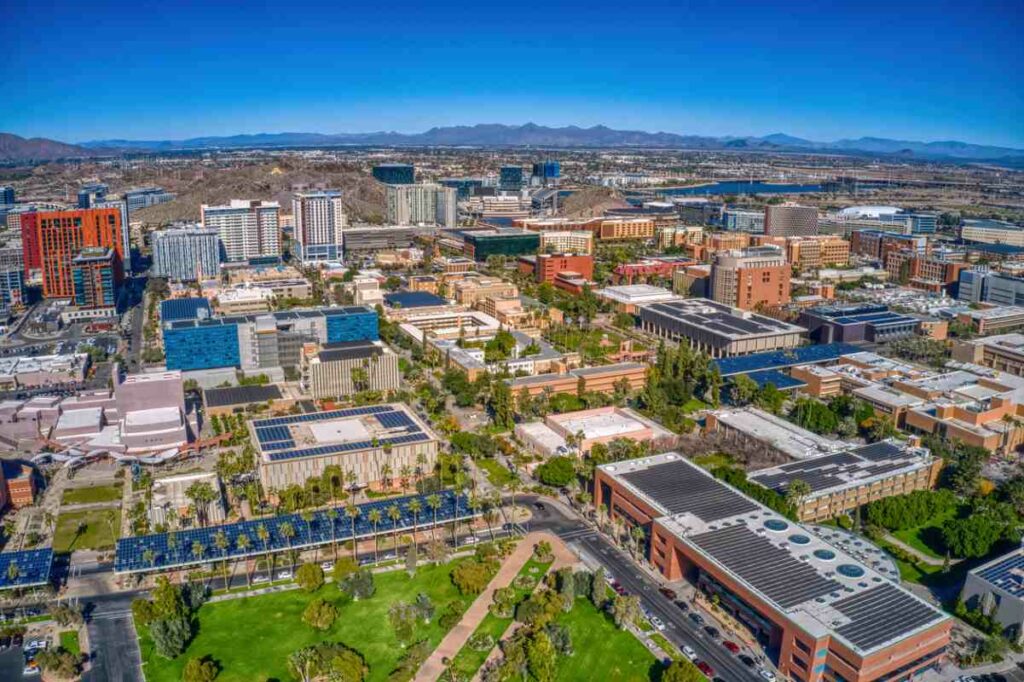 Arial view of Scottsdale, AZ