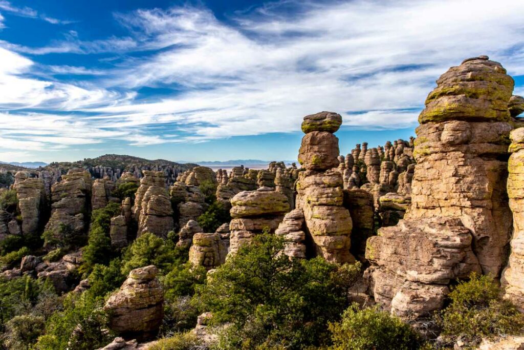 A view of the rock forest at Chiricahua National Monument in Arizona.